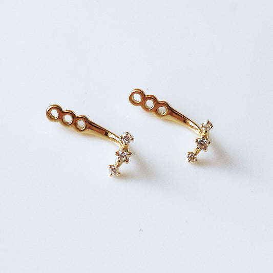 akoya Akoya珍珠5-6mm【白粉】K18【黄金】长耳环