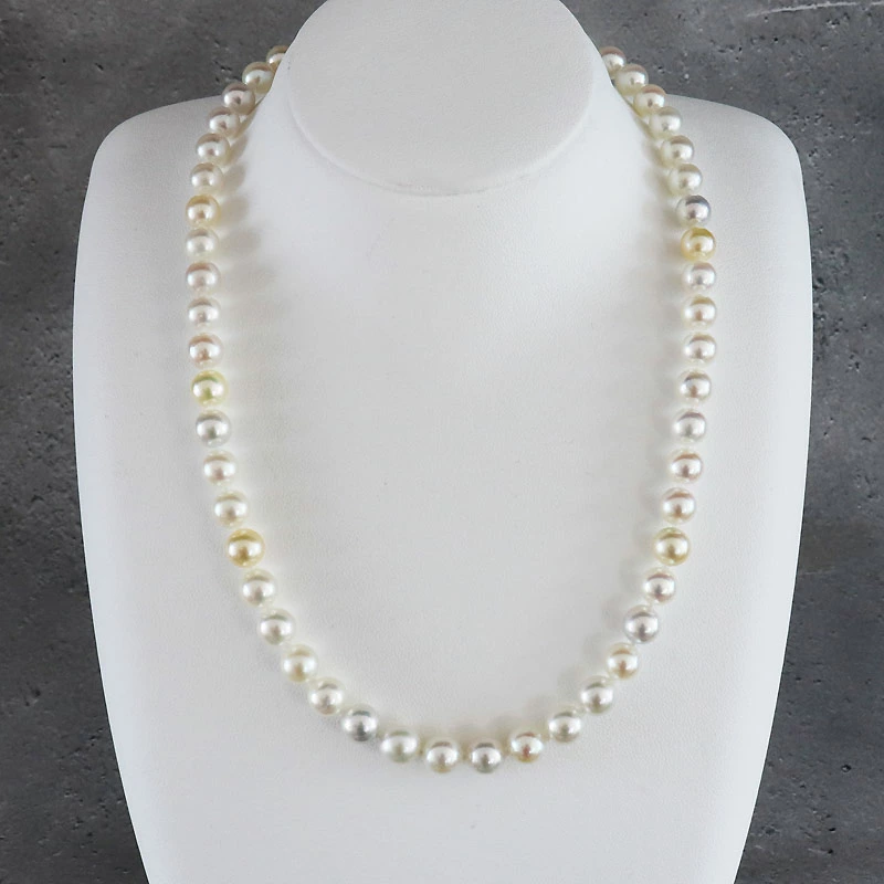 希少 パール 本真珠ネックレス 8mmシルバー 42cm 白 ホワイト 希少 希少 パール 本真珠ネックレス 8mmシルバー 42cm 白 ホワイト 希少