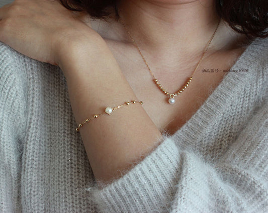 あこや真珠【アコヤ真珠】【K18 ミラーボール】【ベビーパール】【真珠 ブレスレット】【パール ブレスレット】K18YG【イエローゴールド】 / PT850 プラチナ 【真珠】【パール】【ブレスレット】ベビー プレゼント ギフト パールスライド 【特許番号】特許第6805455号