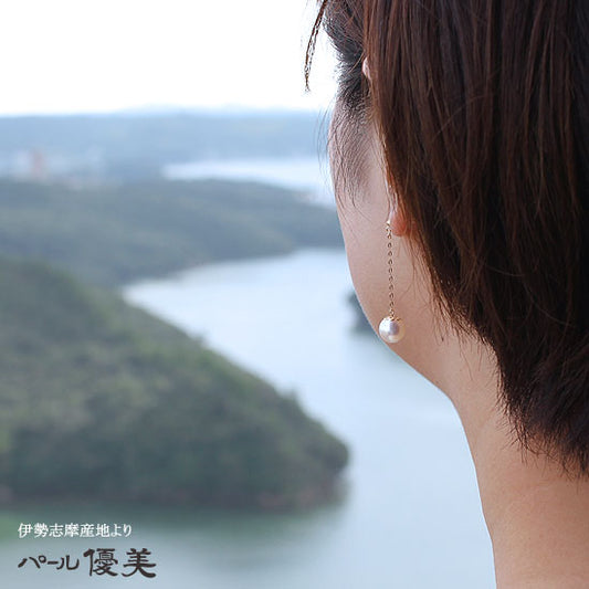 あこや真珠【真珠】【アコヤ真珠】【珊瑚】【真珠 ピアス】K18YG ピアス パール【パール ピアス】