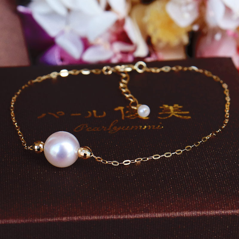 MIKIMOTO K14 アコヤ真珠、ダイヤ付き 8連用 クラスプ