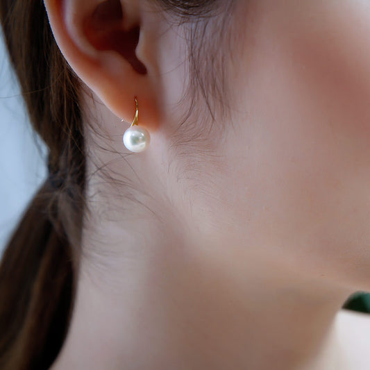 akoya Akoya珍珠8-8.5mm【白粉色】K18【黄金】【高跟鞋】耳环