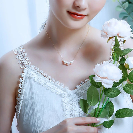 あこや真珠 ネックレス 大珠 Big&Small K18YG or K18WG 8-8.5mm 4-5mm パールネックレス