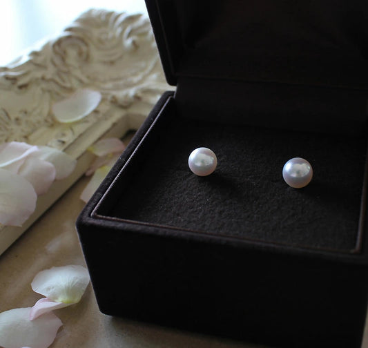 花珠級 あこや真珠 高品質 ピアス K18YG or K14WG 真珠のサイズが選べる!花珠真珠