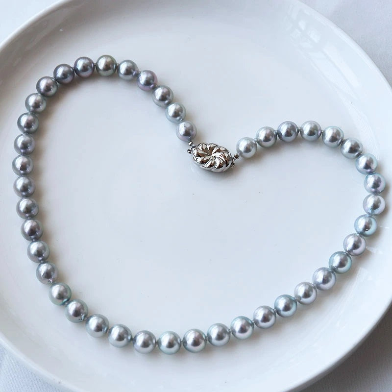 【Akoya珍珠】【6-7mm珍珠项链90cm】【白粉色】【长项链】【基本款】【正式项链】可以选择珍珠的长度！