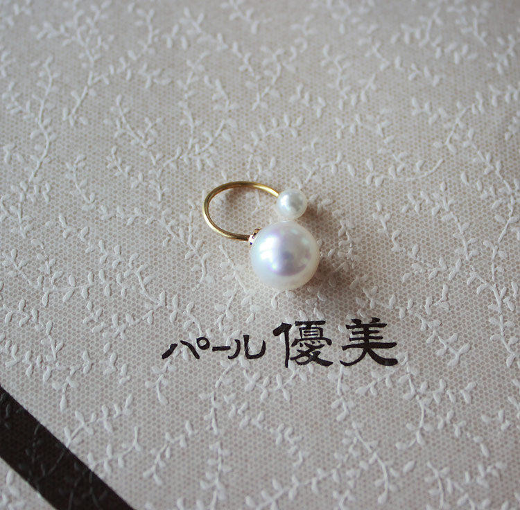 Akoya pearl K18YG ear cuff You can choose the size of the pearl Great for your ears!