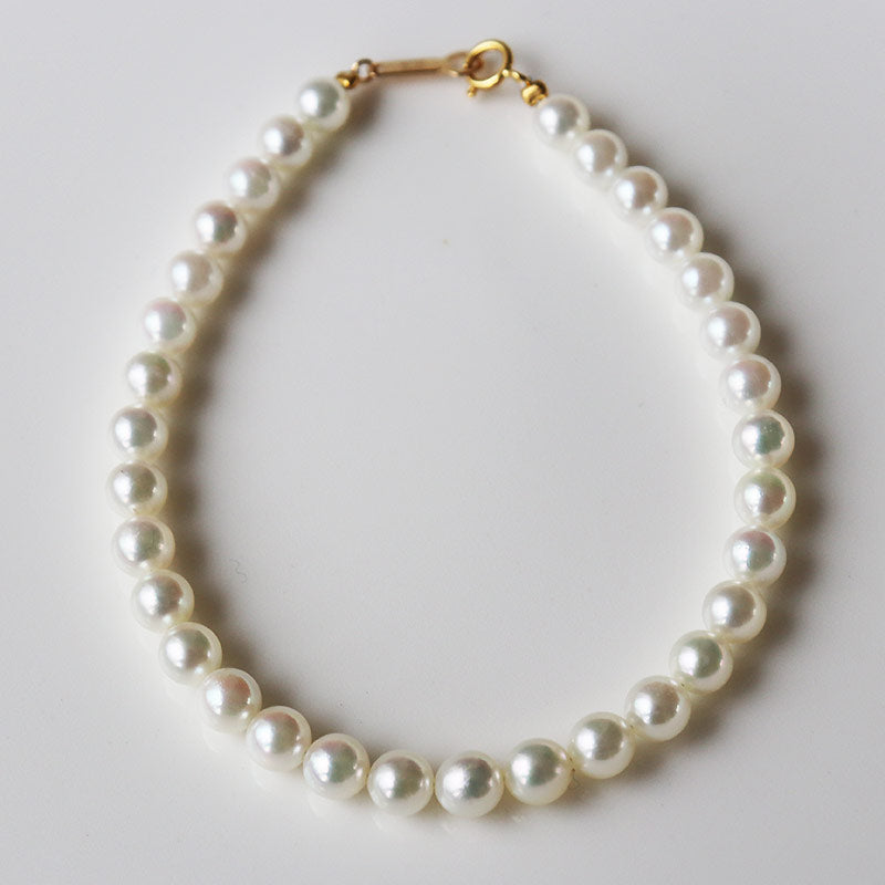 akoya [Akoya pearl] [Baby pearl] [Akoya pearl 5-6mm] [Bracelet] [White] Sea water pearl [Bargain price] [New product] [Product warranty] K18YG [Yellow gold]