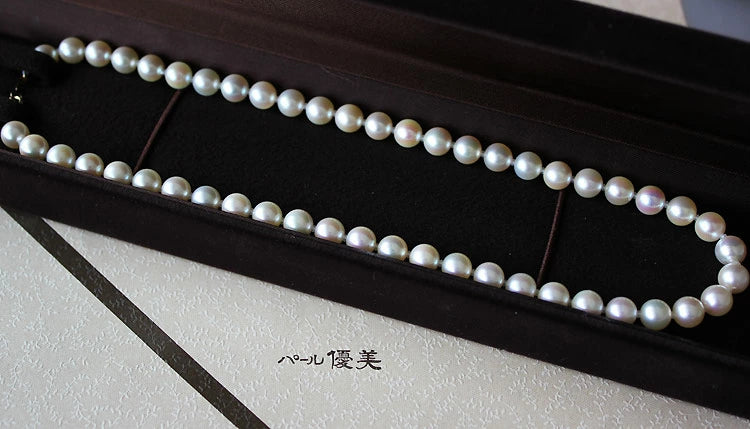 Akoya pearl cream necklace formal [Akoya pearl 7.0-7.5mm] [pearl] [pearl] [natural cream] [rare] ceremonial occasion entrance ceremony graduation ceremony entrance ceremony