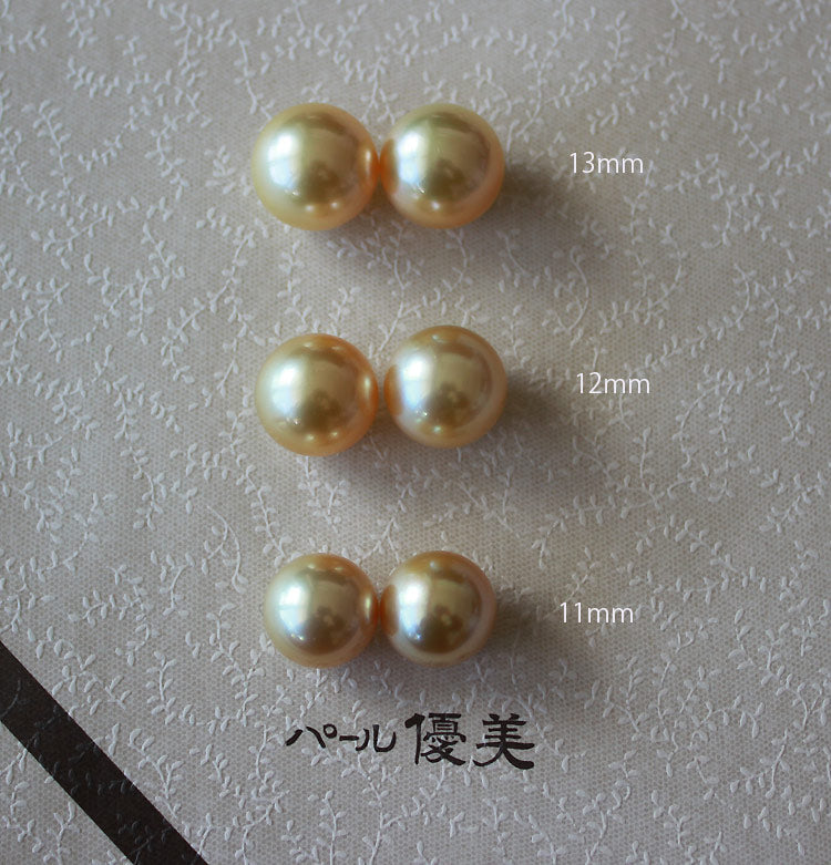 南洋真珠 ナチュラルゴールド 13mm】【真珠】【白蝶真珠ゴールド