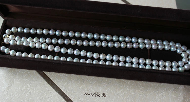 【アコヤ真珠】【6-7mm 真珠　ネックレス 90cm】【ホワイトピンク】 【ロングネックレス】【ベーシック】【フォーマル　ネックレス】真珠の長さが選べる！