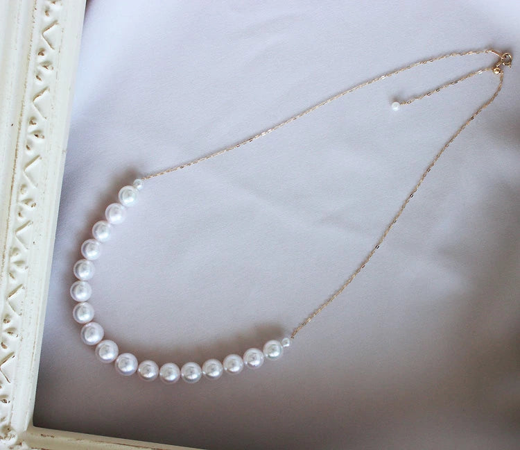 あこや真珠 8-9mm【真珠 ネックレス】K18YG【イエローゴールド】K14WG