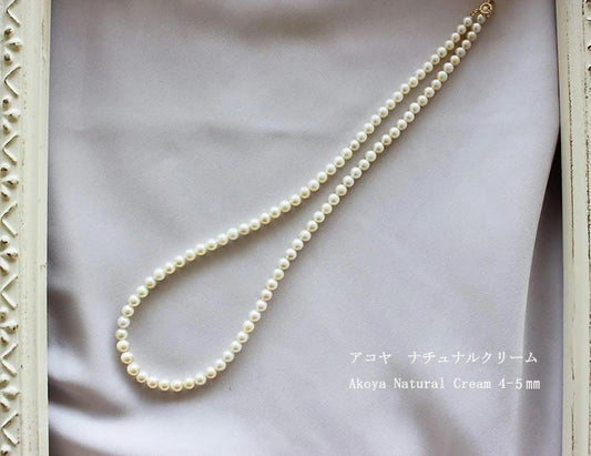 Akoya Pearl Necklace Baby Pearl Formal [Akoya Pearl] [Natural Cream] Rare Pure Natural