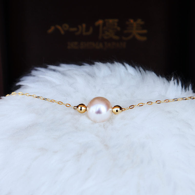 One Akoya pearl bracelet [Akoya pearl 7.5-8mm] [Mirror ball] [One