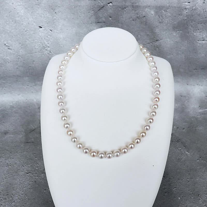 新品未使用☆本真珠のネックレス　フォーマル　7〜7.5mm珠　43cm シンプル