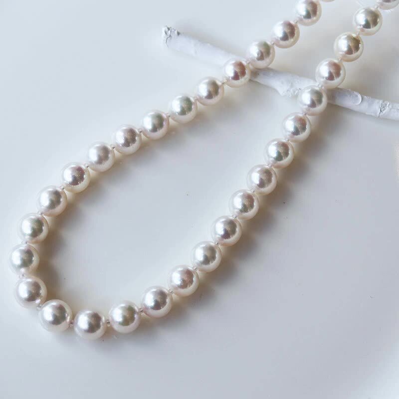 <tc>Akoya pearl Corresponding HANADAMA necklace 8.0-8.5mm total length 42cm quality assurance included pearl cloth  included jewelry box included certificate of pearl quality</tc>