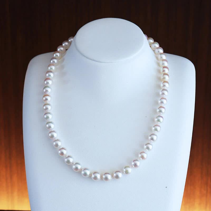 <tc>Akoya pearl Corresponding HANADAMA necklace 8.0-8.5mm total length 42cm quality assurance included pearl cloth  included jewelry box included certificate of pearl quality</tc>