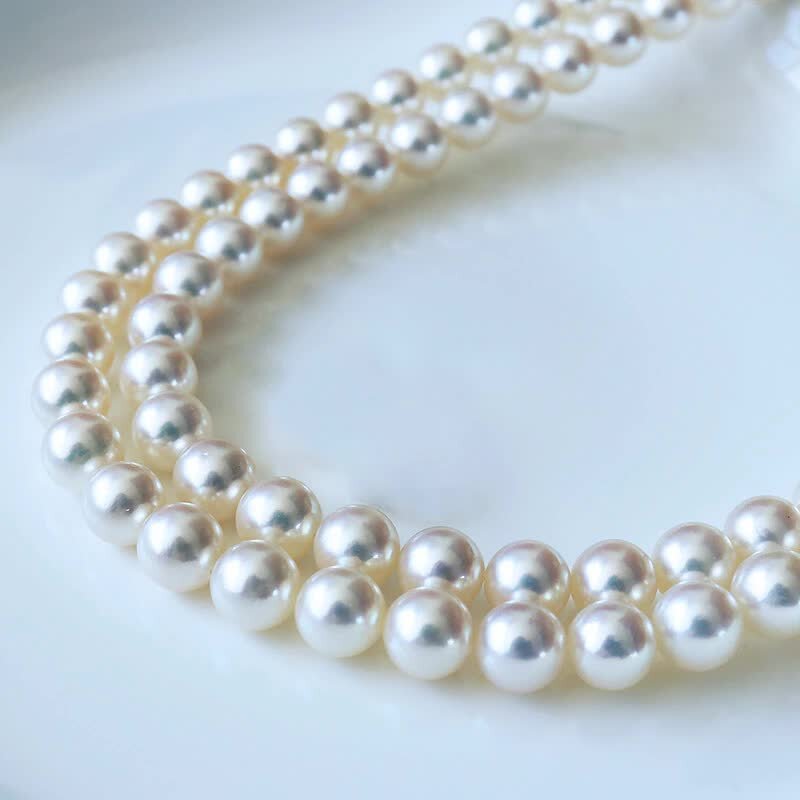 <tc>Akoya HANADAMA pearl necklace 8.5-9.0mm total length 42cm pearl quality assurance included pearl cloth  included jewelry box included certificate of pearl quality</tc>