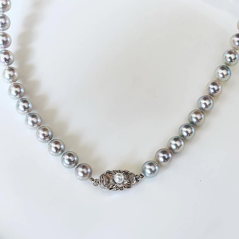 【Akoya珍珠】【6-7mm珍珠项链90cm】【白粉色】【长项链】【基本款】【正式项链】可以选择珍珠的长度！