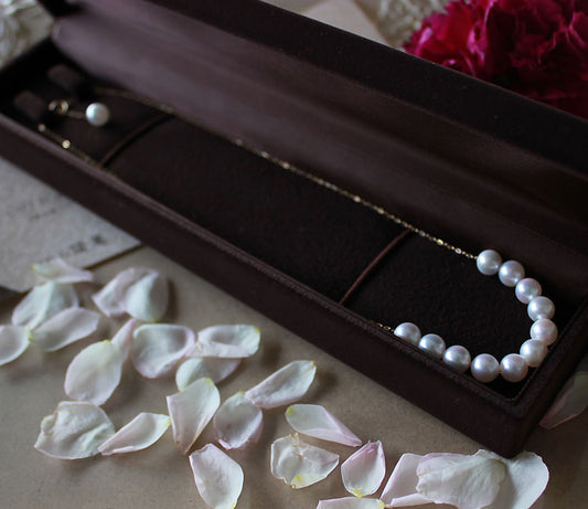 珍珠 akoya [珍珠项链] Akoya 珍珠 K18 项链婴儿珍珠站项链 [珍珠项链] 珍珠项链乐天女士珠宝配饰海水珍珠